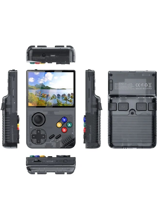 وحدة تحكم ألعاب محمولة M19 بشاشة IPS مقاس 3.5 بوصة ولوحة ألعاب ثلاثية الأبعاد مع بطاقة TF سعة 128 جيجابايت - أسود - Image 2