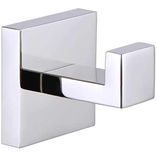 Angle Simple Towel Hook for Bathroom, SUS 304 Stainless Steel Shower Bath Towel Robe Hanger, Wall Coat Hook, Polished Chrome - Image 1