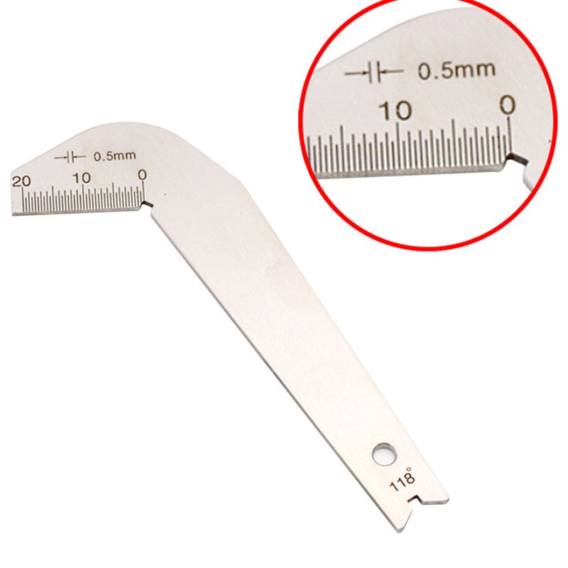 1pc 118 Degree Stainless Steel Drill Gauge Bit Pattern Drill Template Gauge Welding Inspect Tool Weld Drill ( ) - Image 2