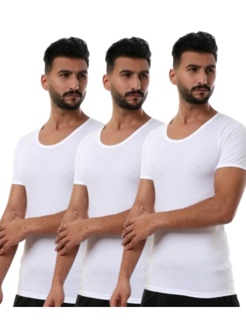 COTTONIL COTTONIL® Men Combed Half Sleeves T-shirt - Bundle of 3 (100% Cotton)  - Image 1