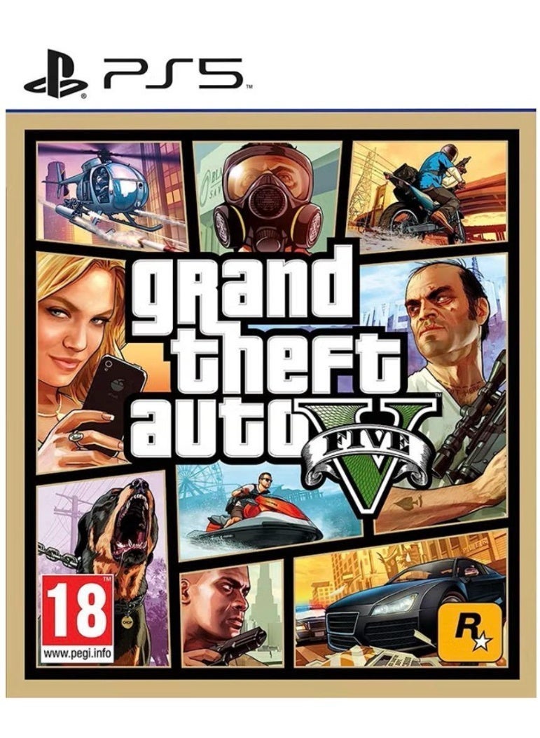 بلاي ستيشن Grand Theft Auto V (GTA 5) – لعبة بلايستيشن 5 | النسخة المحسّنة | دقّة 4K وسرعة تحميل أعلى | عالم مفتوح وأونلاين | تخزين الإمارات - Image 1