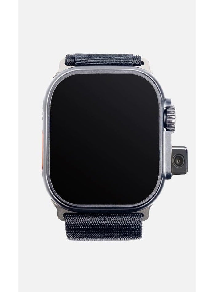 Oteeto TU94 Pro 2.02 Inch Display Smart Watch With Unique Pop Up Camera Sim Card Slot and 2 Pair Straps Designed For Ladies and Gents Black - Image 1