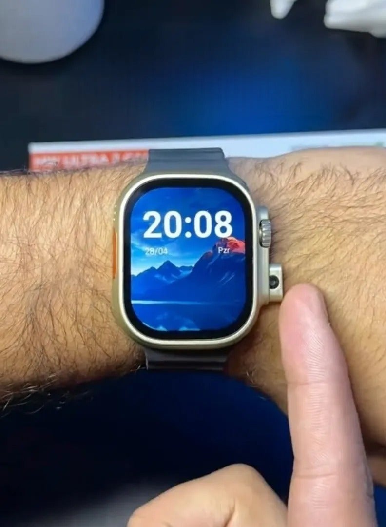 Oteeto TU94 Pro 2.02 Inch Display Smart Watch With Unique Pop Up Camera Sim Card Slot and 2 Pair Straps Designed For Ladies and Gents Black - Image 3