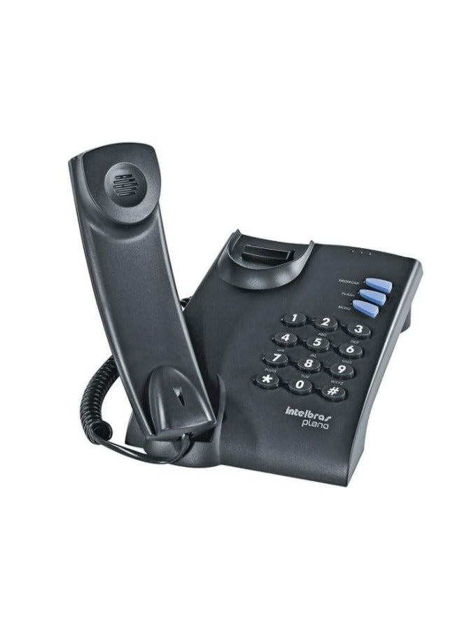 Intelbras Pleno Basic Wired Telephone, Black - Image 2