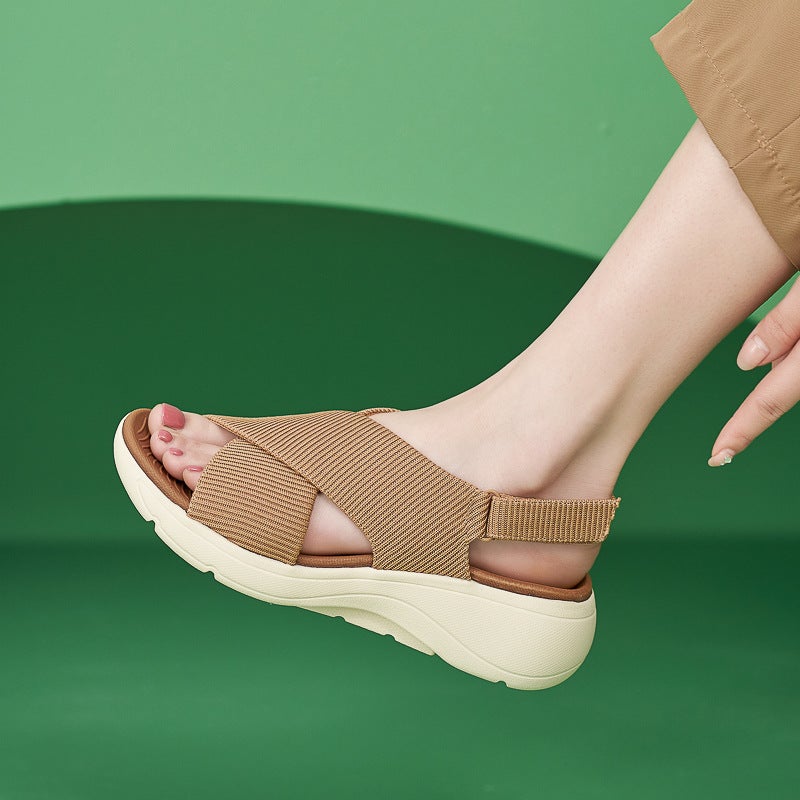 398-6 in stock 2025 new platform sandals light non-slip comfortable leisure sports Velcro MD women's shoes - Image 3