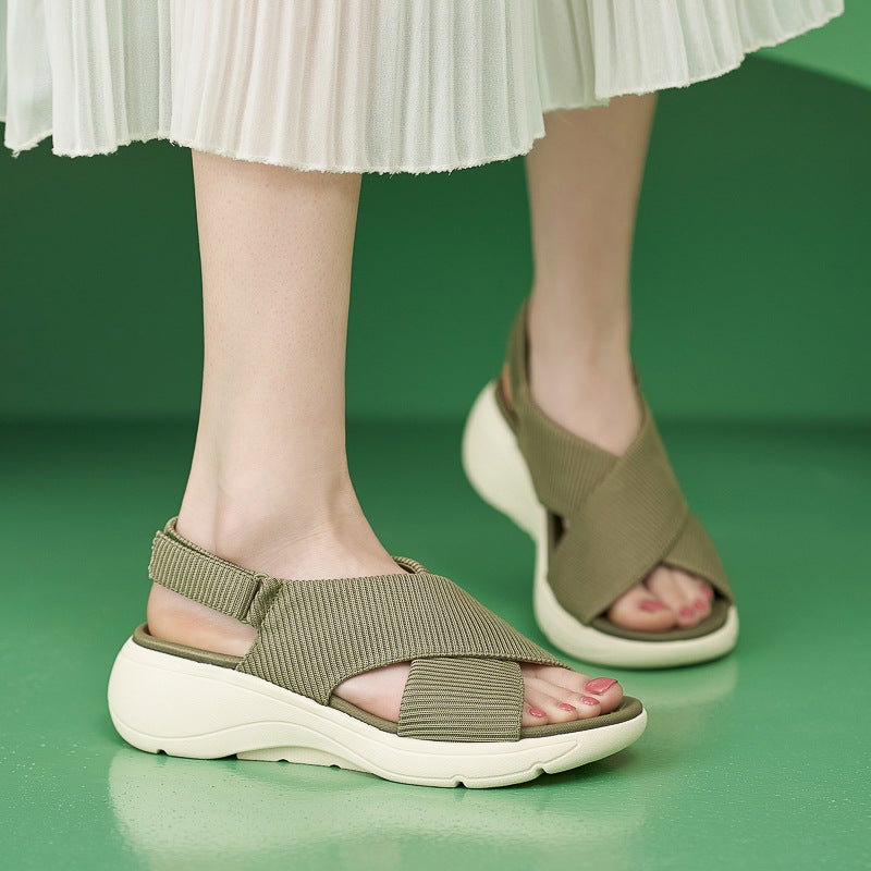 398-6 in stock 2025 new platform sandals light non-slip comfortable leisure sports Velcro MD women's shoes - Image 5