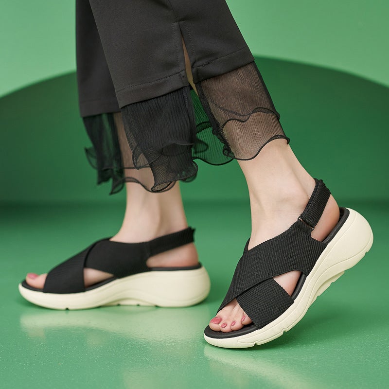 398-6 in stock 2025 new platform sandals light non-slip comfortable leisure sports Velcro MD women's shoes - Image 4