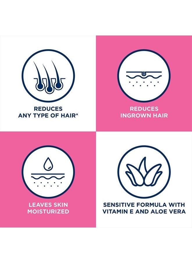 Veet - Hair Removal Cream - Veet Legs & Body In Shower Cream Hair Remover, Sensitive Formula with Aloe Vera and Vitamin E, 13.5 fl oz Pump Bottle (Pack of 2) - Image 1