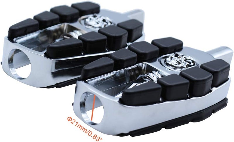 FATECIM Motorcycle Skull Mini Floorboards Foot Pegs Pedals Rests with Male Mount Adapters for Harley - Image 4