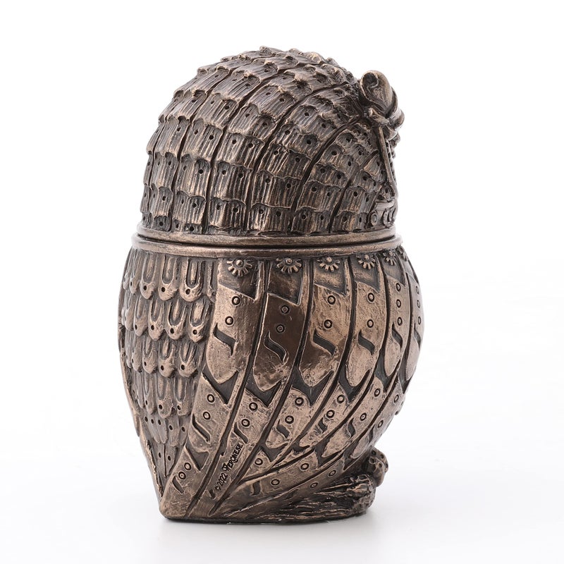 Veronese Design 3 3/8" Steampunk Owl Resin Figurine Secret Stash Box Cast Bronze Finish - Image 5