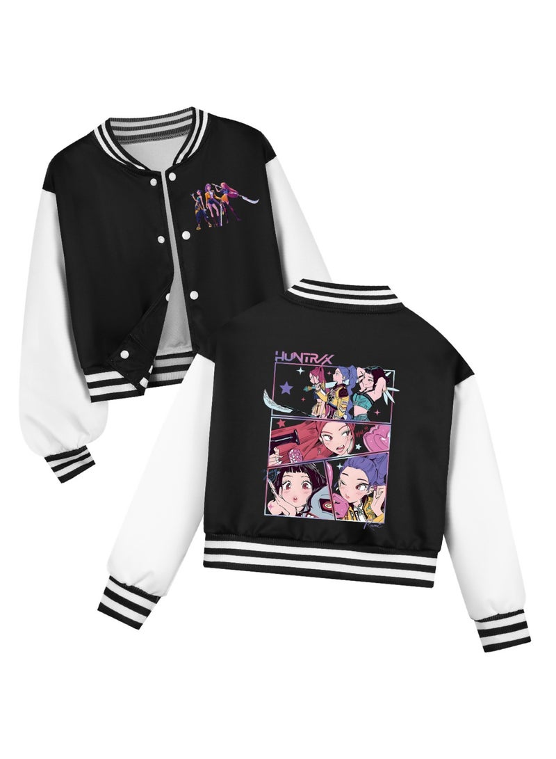 عام جاكيت قصير وواسع مستوحى من فرقة K-POP لصيد الشياطين، مثالي للإطلالات اليومية. - Image 1
