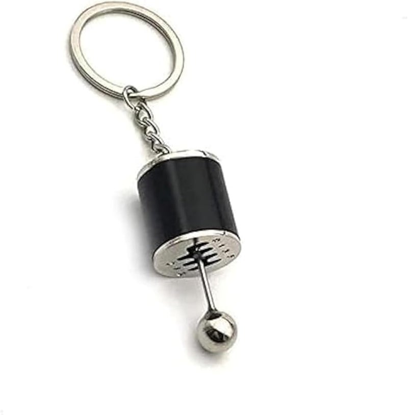 HALAMODO Creative Auto Part Model Gear Box Shifter Keychain, Mini Car Gear Shift Stick Knob Gearbox Metal Key Chain Key Ring for Men(Black) - Image 3