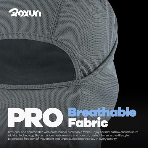 ROXUN Ski Mask Balaclava Shiesty, Motorcycle Summer Cooling Breathable UV Protector for Men/Women Light Blue - Image 2