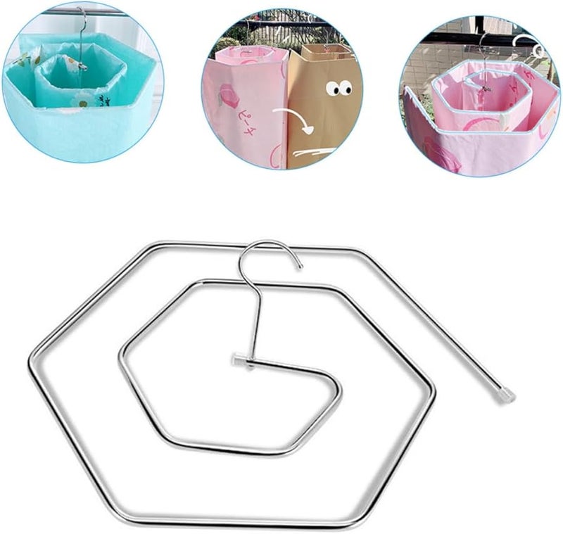 رف تجفيف الملاءات الحلزوني من الفولاذ المقاوم للصدأ، حامل تجفيف شراشف السرير الموفّر للمساحة، رف غسيل متعدد الوظائف - Image 4