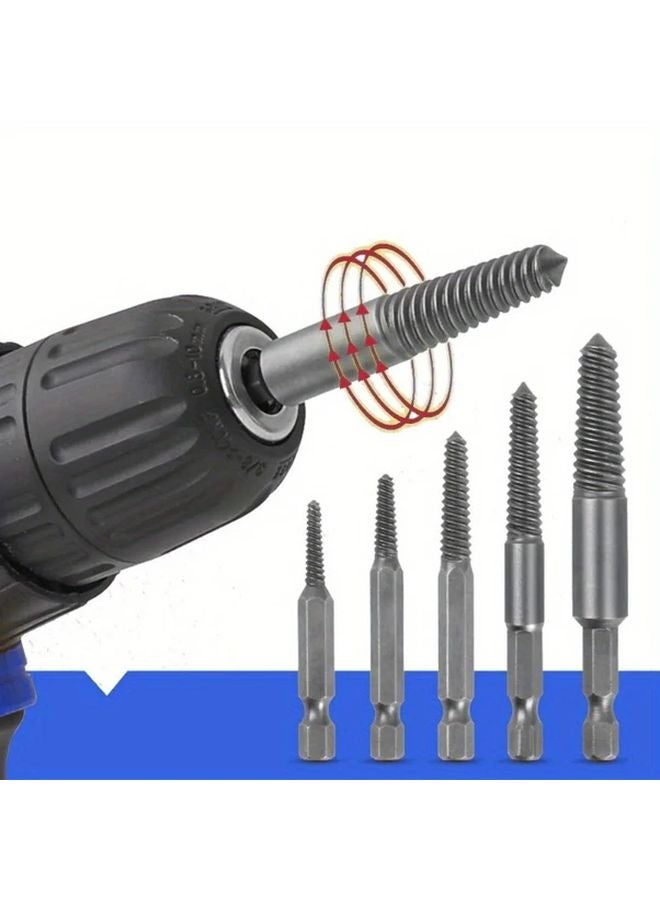 10pcs Hexagon Handle Extractor Set High Speed Steel Screw Bolt Remover Kit - Image 3