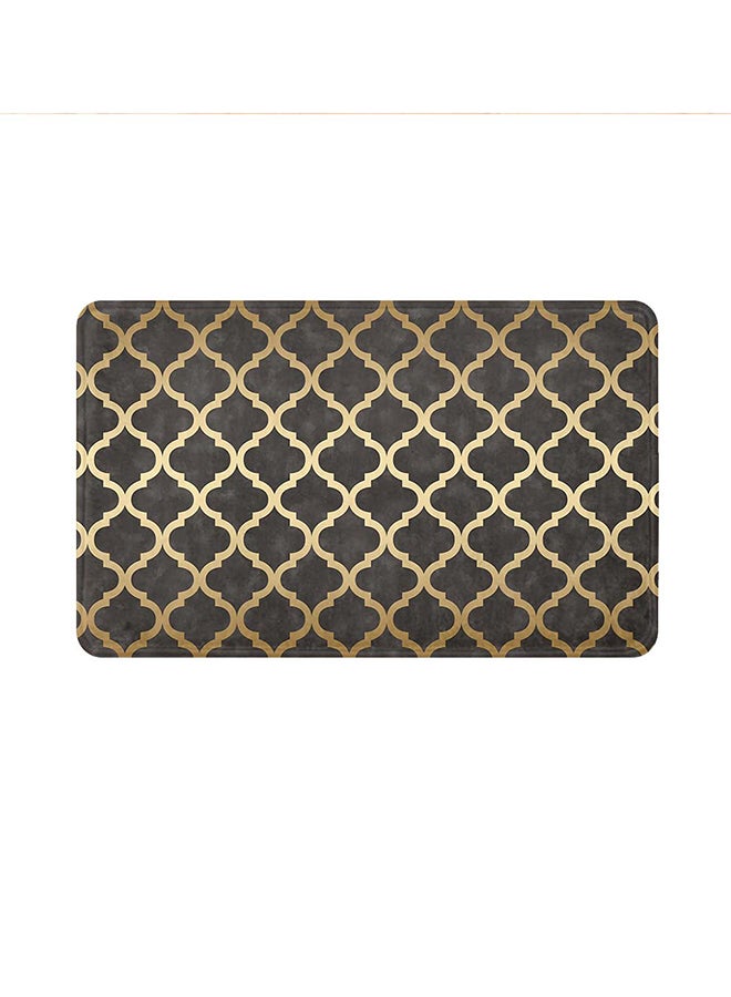 ريزاريز سجادة باب سوبر سوفت رمادية اللون رمادية اللون رباعية الفويل، مانعة للانزلاق قابلة للغسل، 50 × 80 سم - Image 1