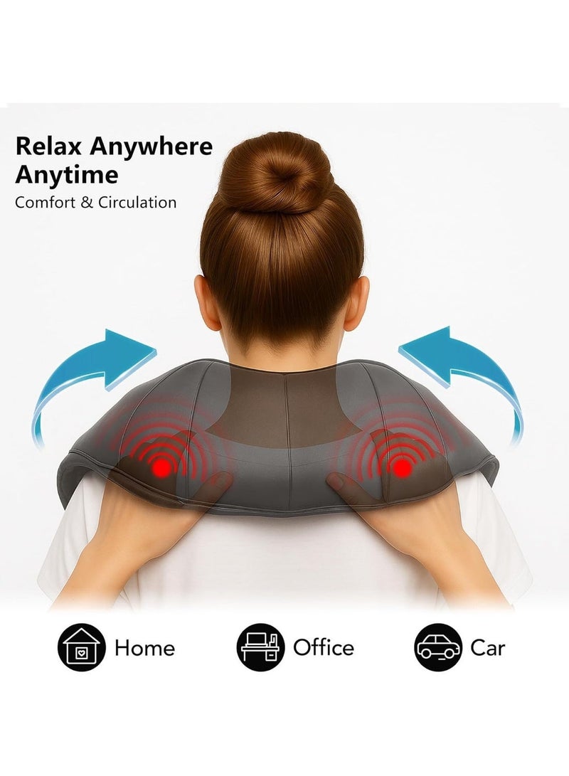 MAGIC MAKERS MagicMakers Neck Massager with Heat - Electric Shiatsu Deep Kneading Back Massage for Neck Pain, Shoulder, Waist - Image 2