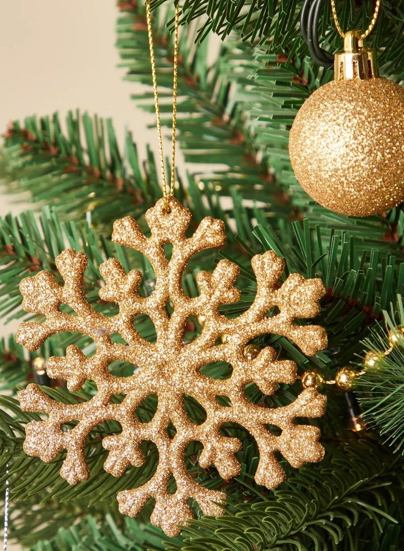Santa شجرة عيد الميلاد الاصطناعية من الصنوبر الحقيقي بارتفاع 7 أقدام - 1200 فرع كامل لشجرة عيد الميلاد للمنزل والمكتب - تجميع سهل، قاعدة معدنية قوية، مزينة بحزمة زينة مختلطة مكونة من 37 قطعة - Image 2