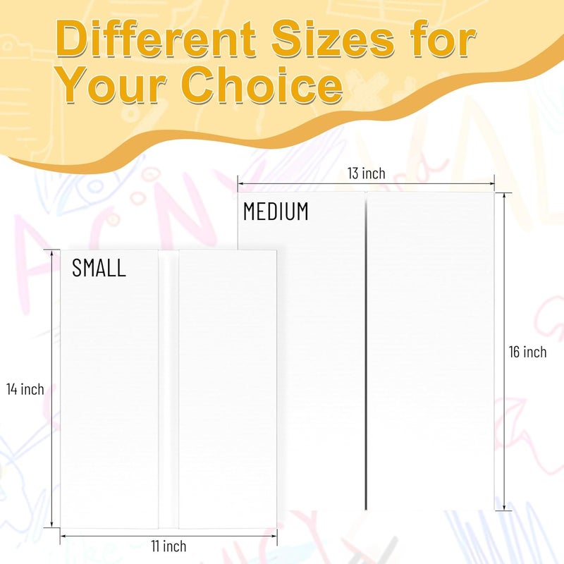 AKONEGE 4Pcs Medium Trifold Poster Board, 26 x 16 Inches White Tri Fold Poster Boards Corrugated Presentation Cardboards for Science Fair, School Projects, Exhibitions, and Business Presentations - Image 3