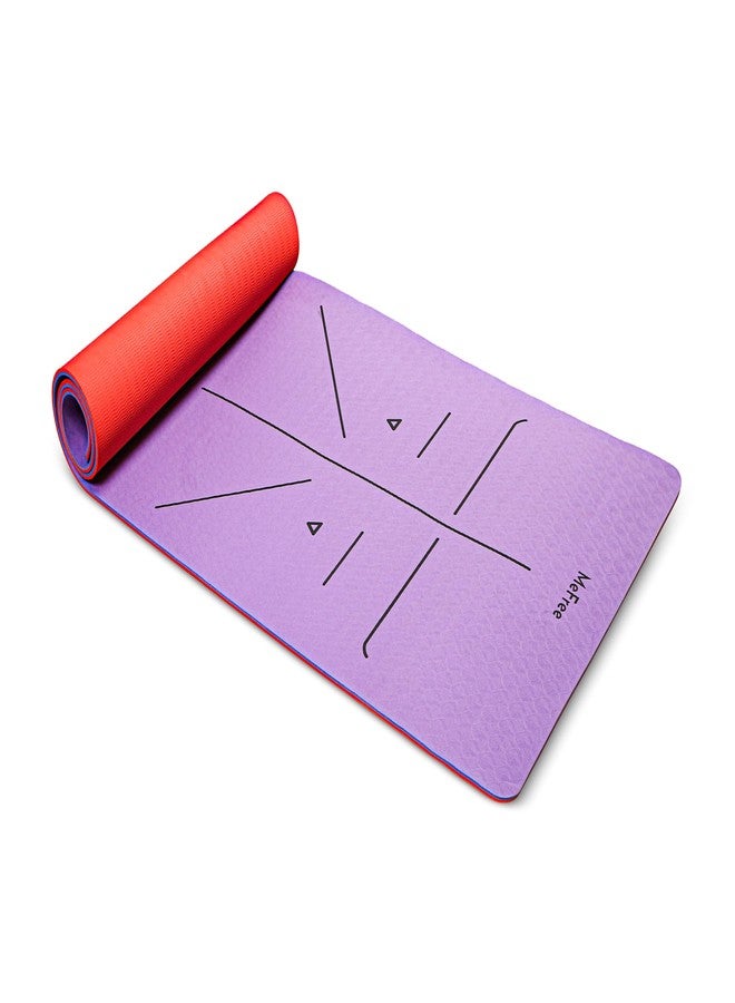 MeFree TPE Yoga Mat 8mm Thick | Non-Slip, Eco-Friendly Exercise Mat for Yoga, Pilates, & Fitness Workouts | Extra Cushion for Comfort & Support - Image 1