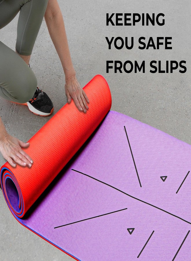 MeFree TPE Yoga Mat 8mm Thick | Non-Slip, Eco-Friendly Exercise Mat for Yoga, Pilates, & Fitness Workouts | Extra Cushion for Comfort & Support - Image 4