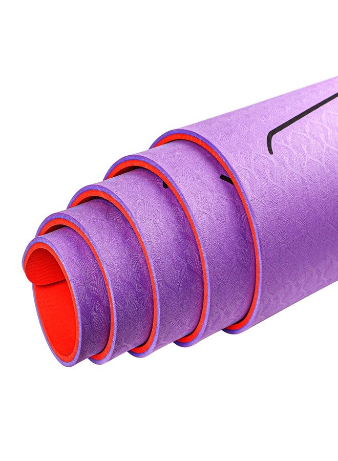 MeFree TPE Yoga Mat 8mm Thick | Non-Slip, Eco-Friendly Exercise Mat for Yoga, Pilates, & Fitness Workouts | Extra Cushion for Comfort & Support - Image 3