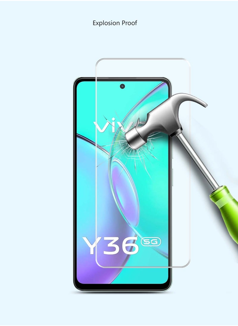 Techie HD Tempered Glass Screen Protector for Vivo Y36 - Anti Reflection Anti Bubbles 9H Hardness 0.33 mm Rounded Edges Easy Installation  - Image 5