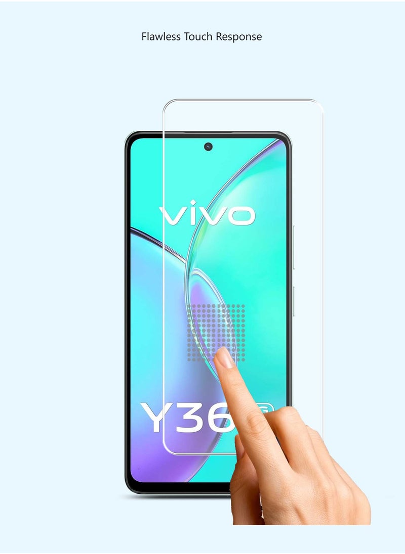 Techie HD Tempered Glass Screen Protector for Vivo Y36 - Anti Reflection Anti Bubbles 9H Hardness 0.33 mm Rounded Edges Easy Installation  - Image 3