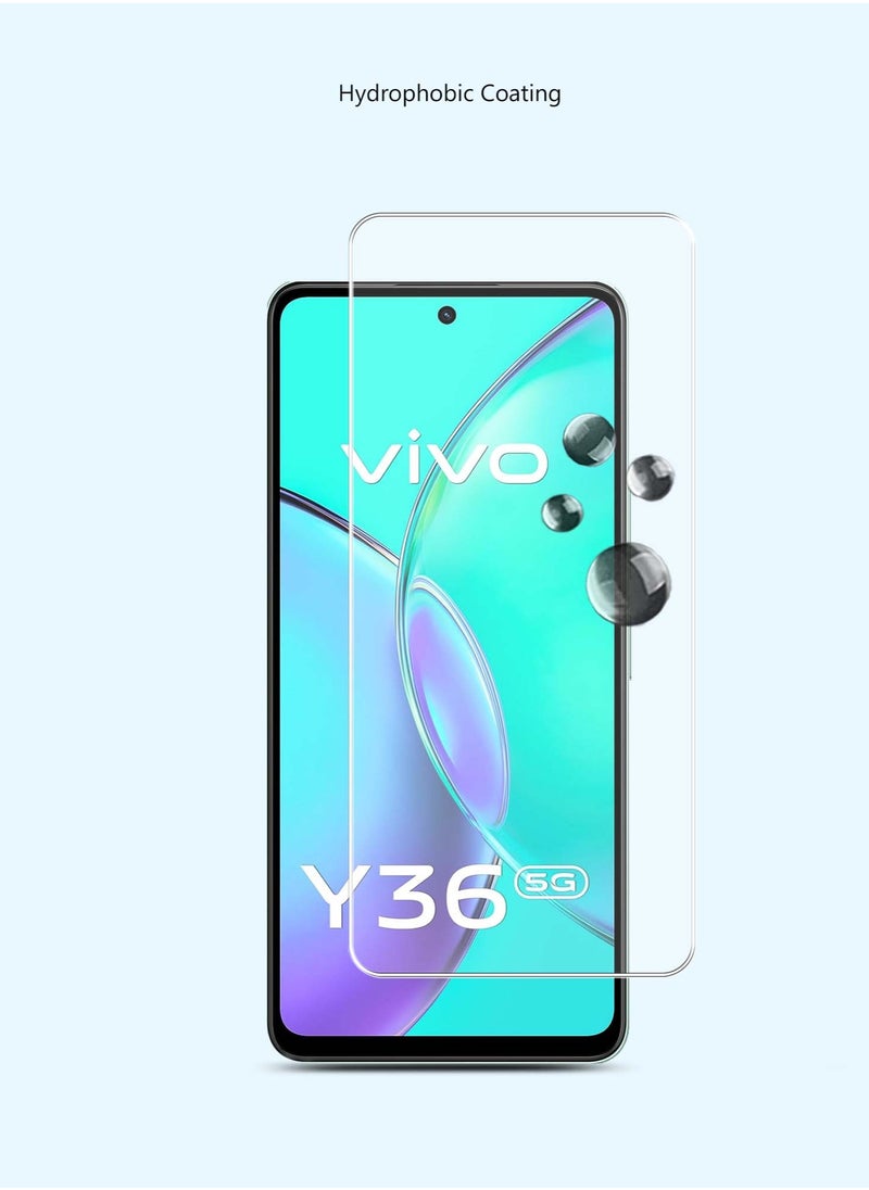 Techie HD Tempered Glass Screen Protector for Vivo Y36 - Anti Reflection Anti Bubbles 9H Hardness 0.33 mm Rounded Edges Easy Installation  - Image 4