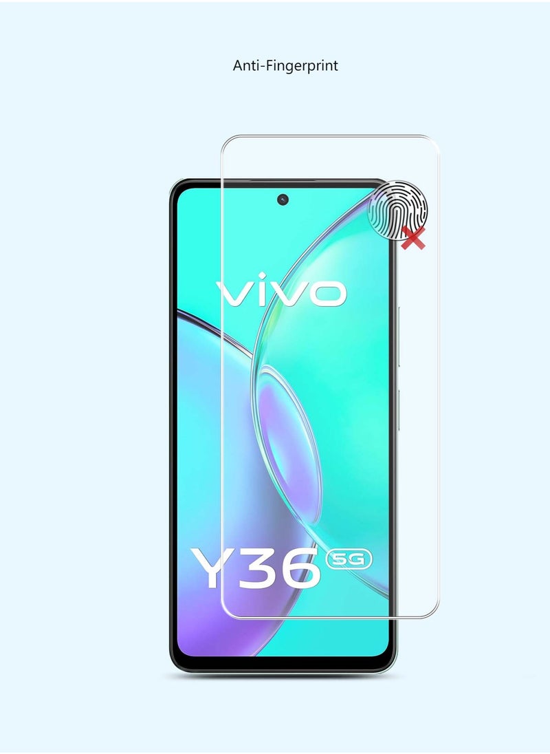 Techie HD Tempered Glass Screen Protector for Vivo Y36 - Anti Reflection Anti Bubbles 9H Hardness 0.33 mm Rounded Edges Easy Installation  - Image 2