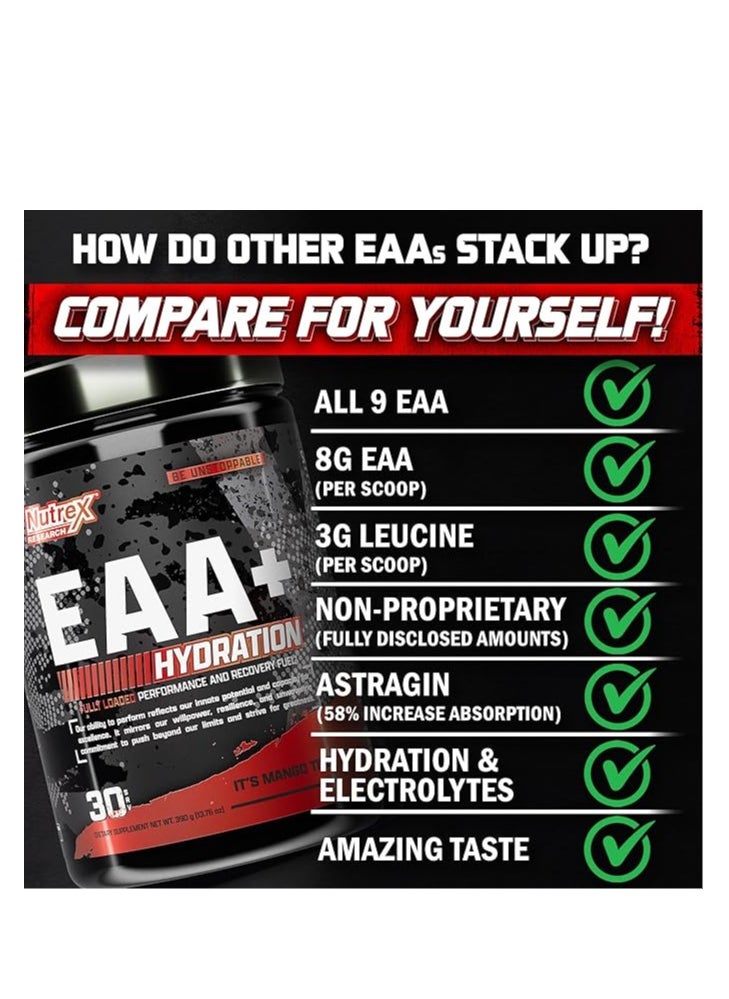 Nutrex Research Nutrex Research - EAA+ Hydration Powder, Muscle Recovery & Endurance, 8G Essential Amino Acids + Electrolytes, Apple Pear Flavor, 30 Servings  - Image 3