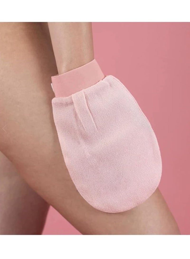 Exfoliating Gloves, 2Pcs Body Scrub Glove Bath SPA Exfoliating Mitts, Dual-Sided Deep Clean Exfoliation Scrubbing Mitt, Dead Skin Remover Glove Deep Body Scrubber for Women and Men(Pink)  - Image 2