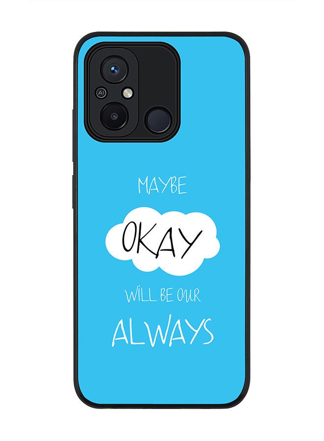 Stylizedd Rugged Black edge case for Xiaomi Redmi 12C 4G, Slim fit Soft Case Flexible Rubber Edges Anti Drop TPU Gel Thin Cover -  Maybe Okay - Image 1