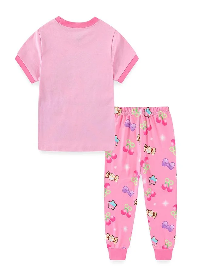 babyqlo Sparkling Princess in Pink Dress Pajama Set