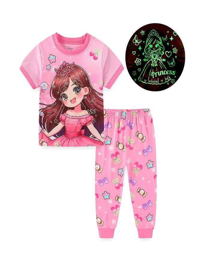 بيبي كلو Sparkling Princess in Pink Dress Pajama Set
