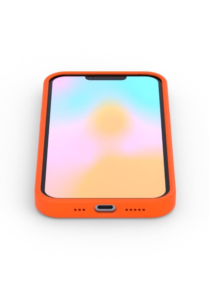 iPhone 16 Pro Max Case Shockproof Cover 5-Layer Back Anti-Scratch Shockproof Dirt-Resistant Multicolor MagSafe Silky Soft Touch Natural Microfiber Lining (Orange) - Image 5