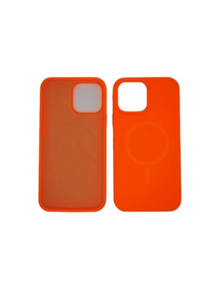 iPhone 16 Pro Max Case Shockproof Cover 5-Layer Back Anti-Scratch Shockproof Dirt-Resistant Multicolor MagSafe Silky Soft Touch Natural Microfiber Lining (Orange) - Image 1