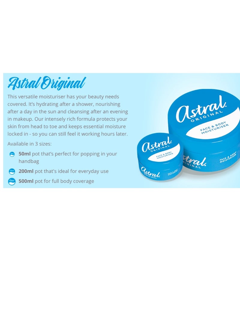 Astral Original Face & Body Moisturizer 500 ml (19 oz) - Image 2