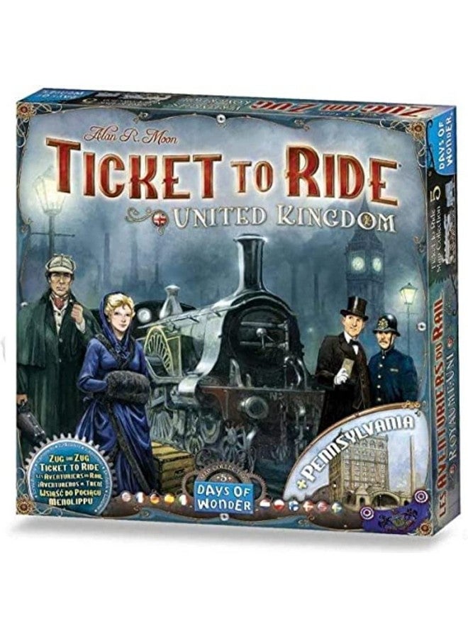 Days Of Wonder Ticket To Ride United Kingdom + Pennsylvania Board Game Expansion Strategy Game Family Game For Kids And Adults Ages 8+ 25 Players Average Playtime 3060 Minutes Made By Days Of Wonder - Image 2