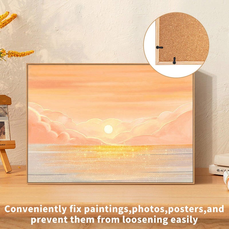 keepsweat 120Pcs Picture Frame Backing Clips,Picture Frame Turn Button with 120 Pcs Screws Photo Frames Hardware Backing Clips to Hold Photo Painting Poster Photograph Frames Back Fasteners Repair Kit - Image 5