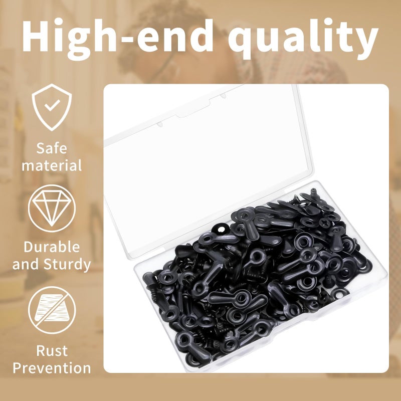 keepsweat 120Pcs Picture Frame Backing Clips,Picture Frame Turn Button with 120 Pcs Screws Photo Frames Hardware Backing Clips to Hold Photo Painting Poster Photograph Frames Back Fasteners Repair Kit - Image 4