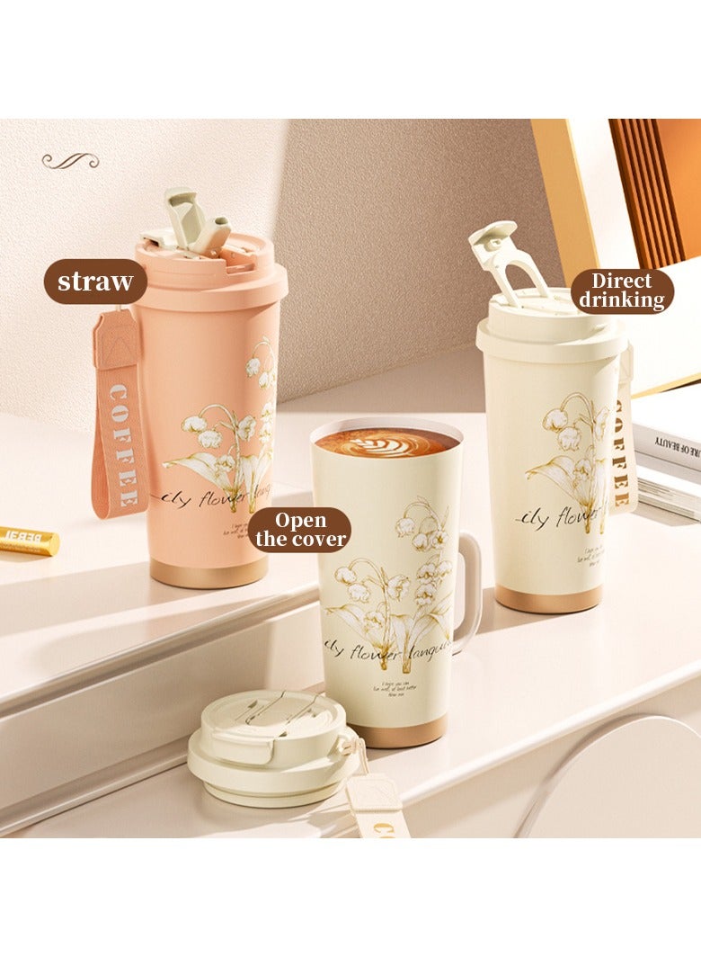 general Ceramic liner 316 stainless steel lily of the valley coffee cup - Image 4