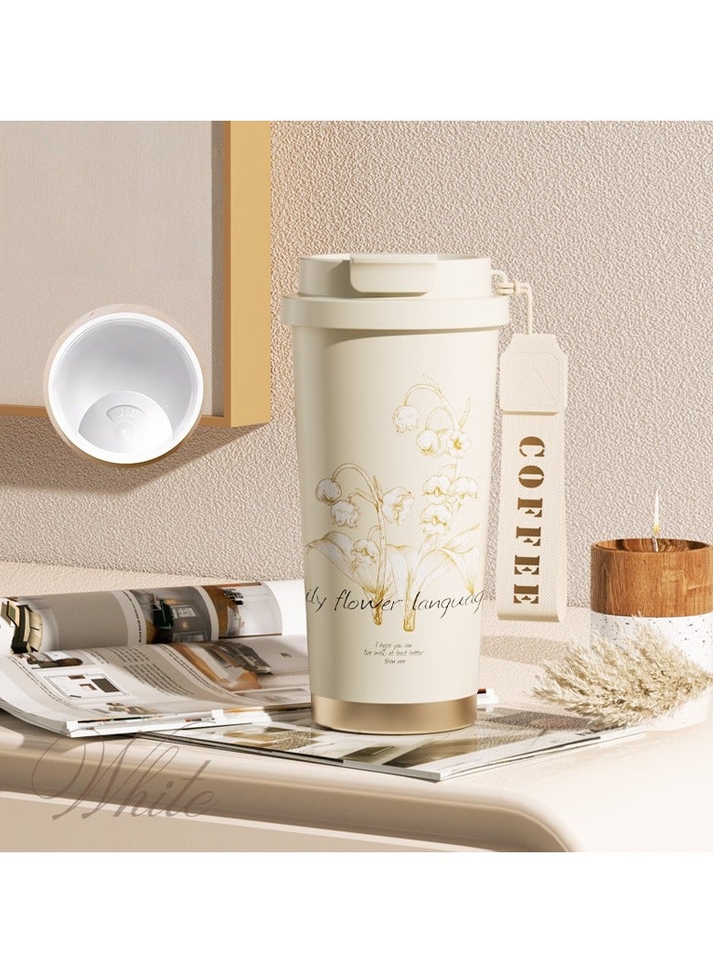 general Ceramic liner 316 stainless steel lily of the valley coffee cup - Image 2