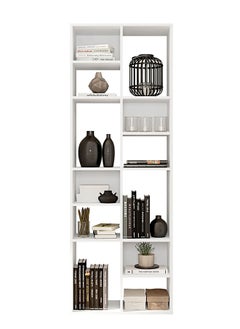 AtoZ Furniture Lider Design Classic URBAN Bookshelf with 12 Shelves in White Color 