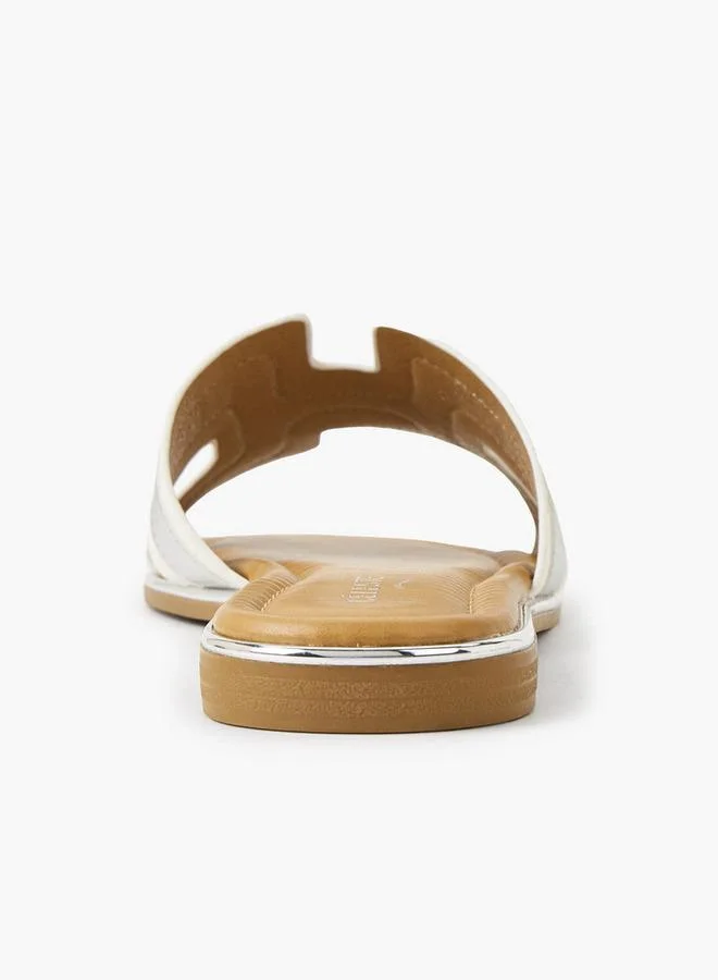 Celeste WHITE Women Panel Detail Flat Sandals for Women | Best Price UAE