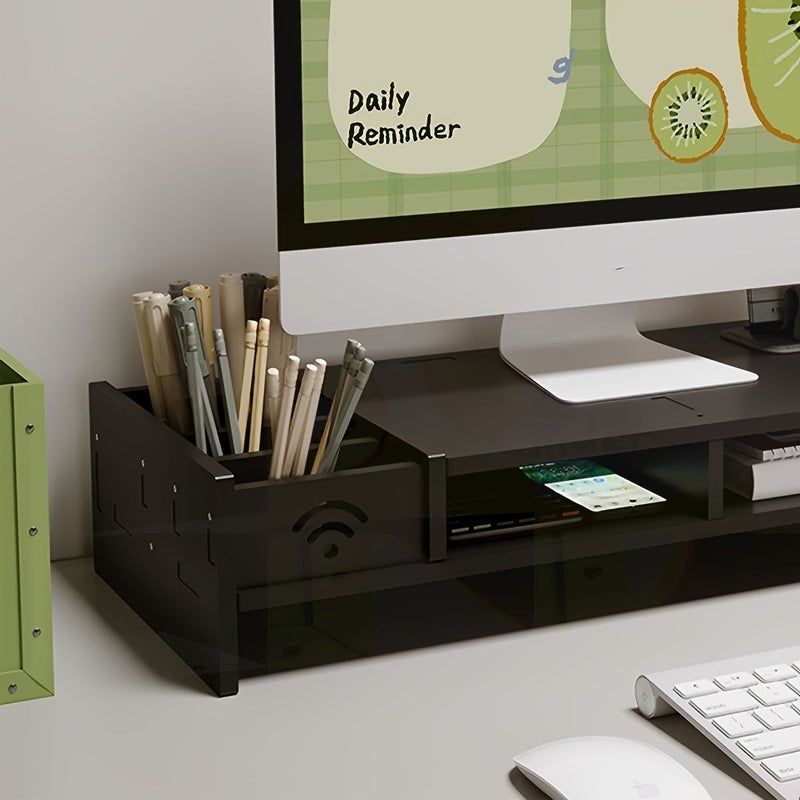 Desktop Screen Riser Monitor Stand For Laptop WiFi Model Black - Image 4