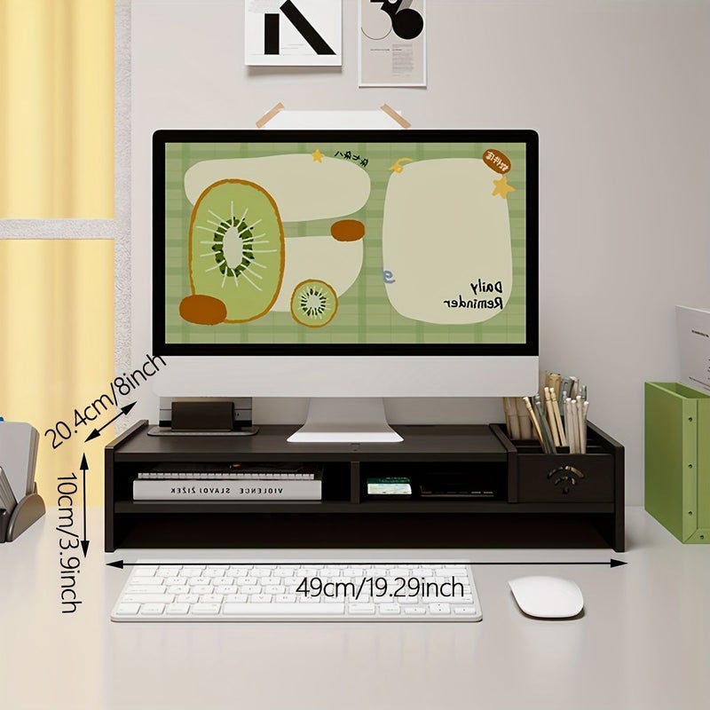 Desktop Screen Riser Monitor Stand For Laptop WiFi Model Black - Image 2