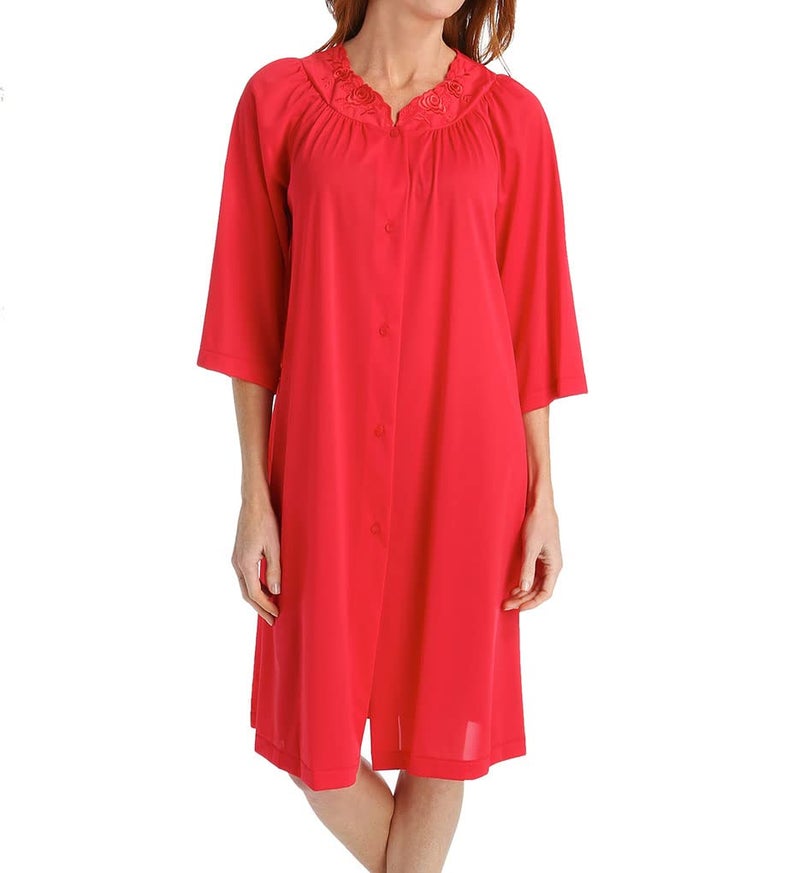 Shadowline Women's Petals 3/4 Sleeve 41 Inch Waltz Coat, Sea Foam, Small - Image 3
