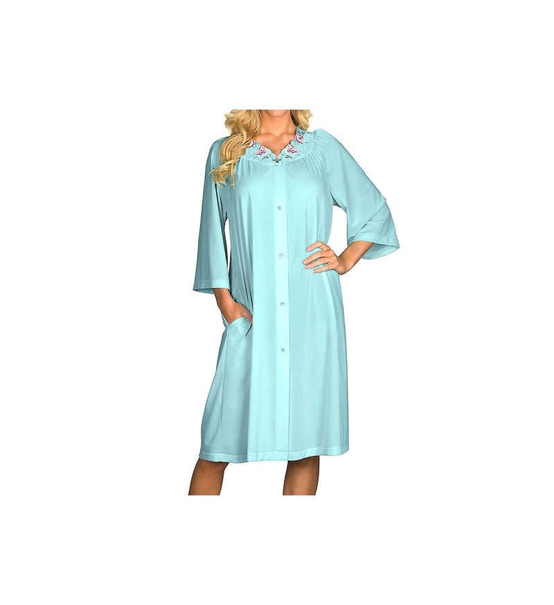 Shadowline Women's Petals 3/4 Sleeve 41 Inch Waltz Coat, Sea Foam, Small - Image 5