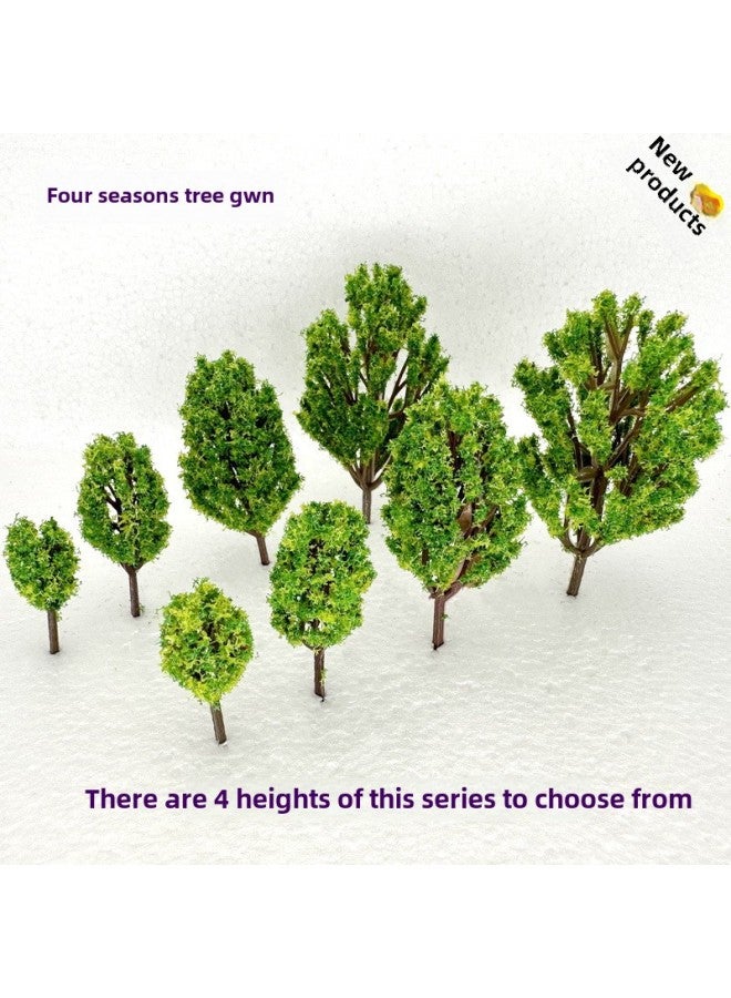 Four Seasons Tree Mixed Green Series Micro Landscape Simulation Model Decorative Tree Plastic Rod Small Tree Sand Table Building Model-Color:Four Seasons Trunk 6cm  - Image 1